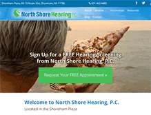 Tablet Screenshot of northshorehearingpc.com